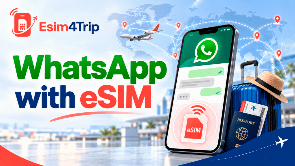 WhatsApp with eSIM while keeping your phone number abroad